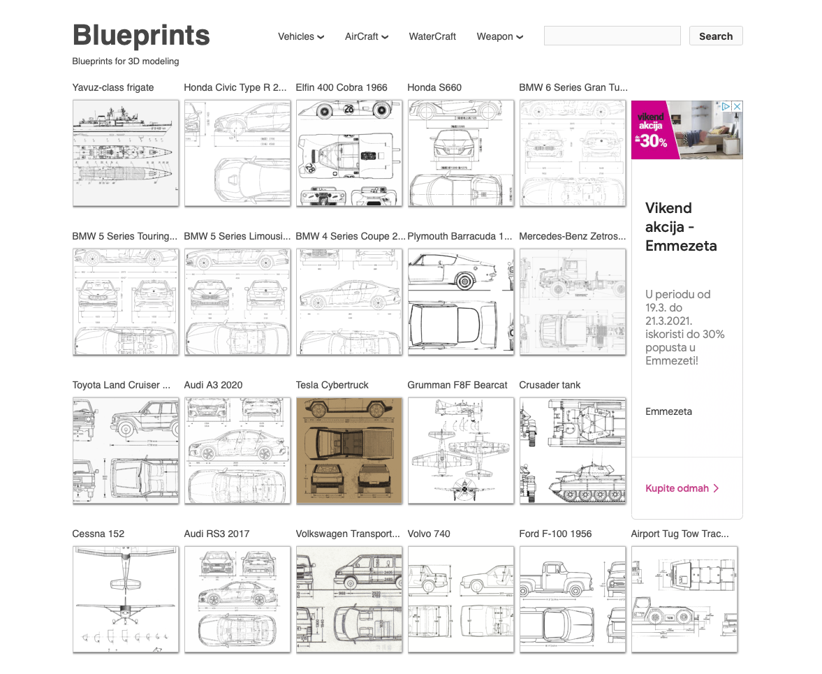 find free blueprints at drawingdatabase.com