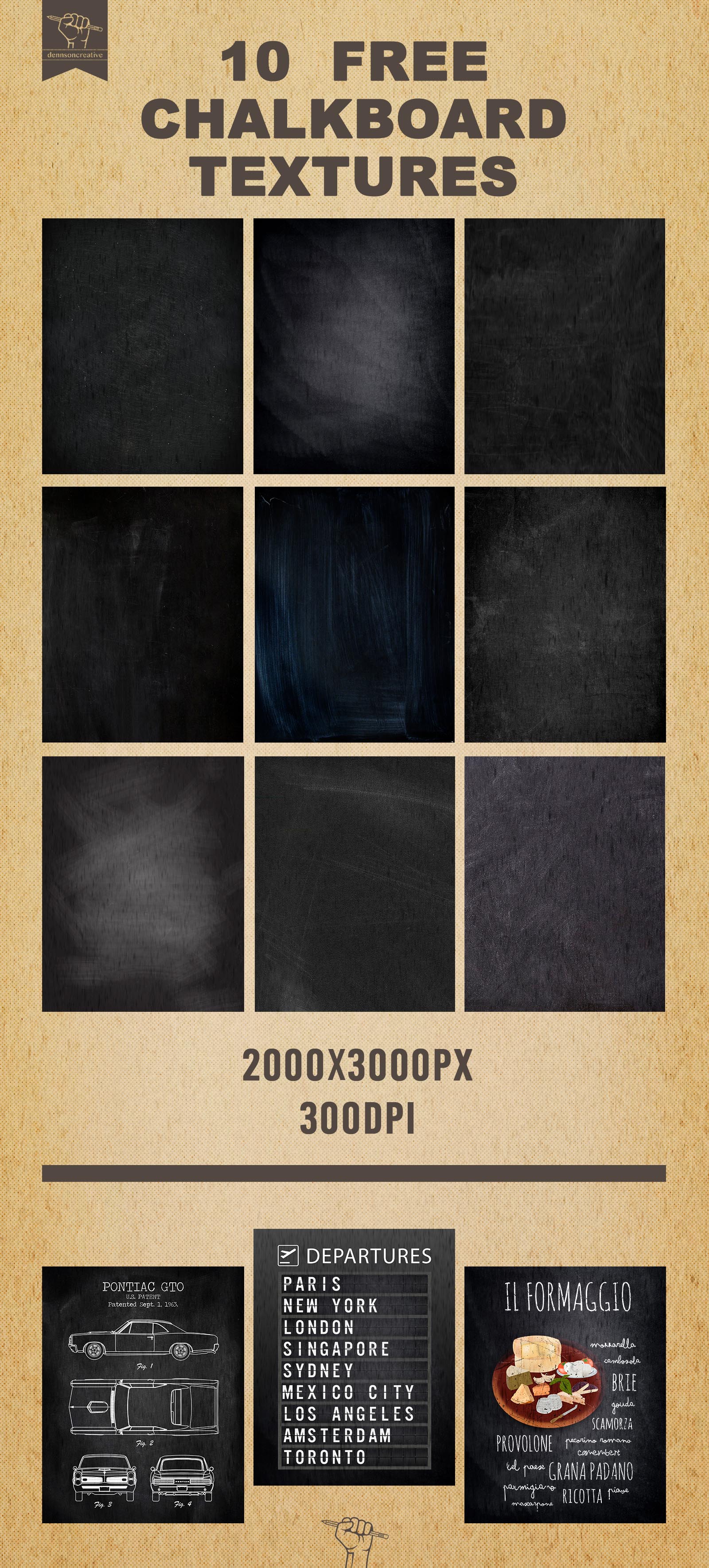 10 free chalkboard textures