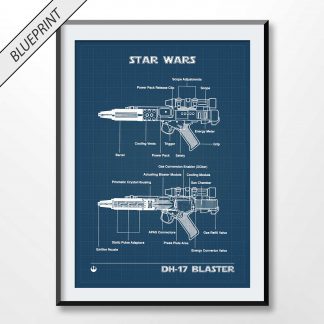 dh-17 blaster star wars blueprint