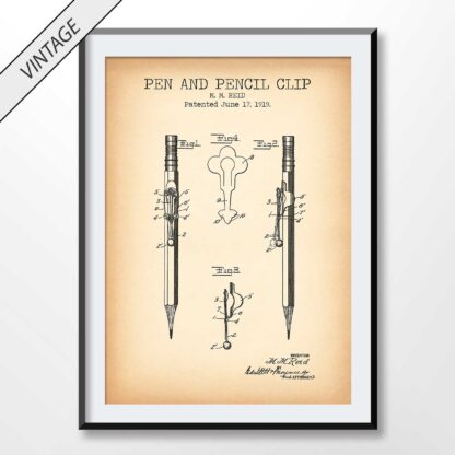 Pen And Pencil Clip Patent