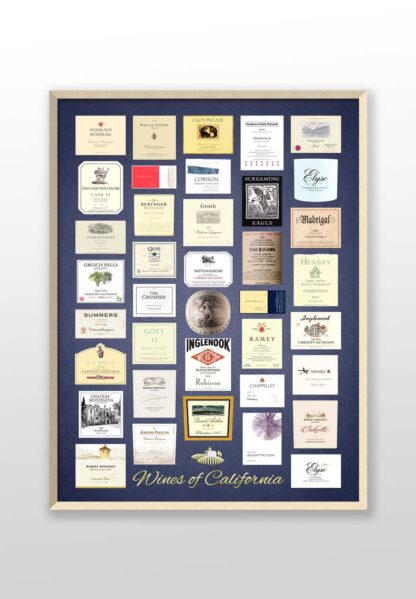 5274 California Wine Label Collage