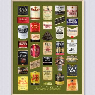 Blended Whiskey Label Collage