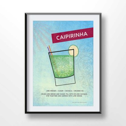 Caipirihna Cocktail Illustration