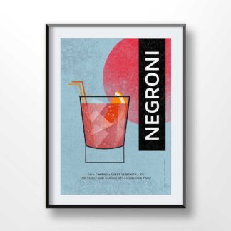 negroni cocktail illustration
