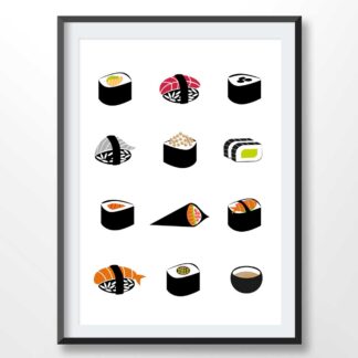 sushi illustration
