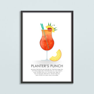 Planters Punch Cocktail Illustration