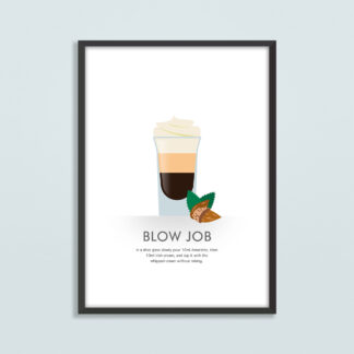 Blow Job Cocktail Illustration