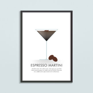 Espresso Martini Cocktail Illustration