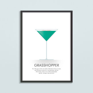 Grasshopper Cocktail Illustration