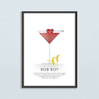 Rob Roy Cocktail Illustration