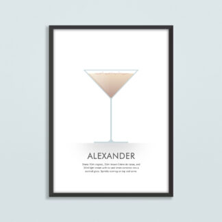 Alexander Cocktail Illustration