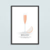 Bellini Cocktail Illustration
