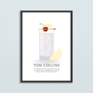 Tom Collins Cocktail Illustration