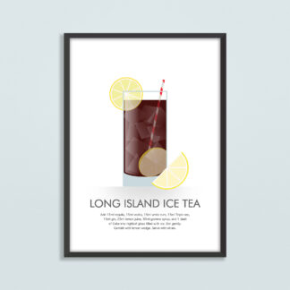 Long Island Ice Tea Cocktail Illustration