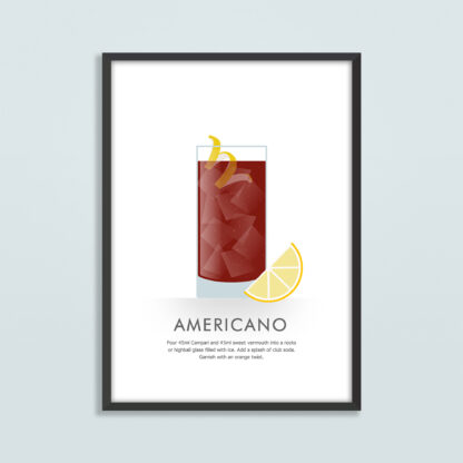 Americano Cocktail Illustration