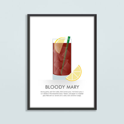 Bloody Mary Cocktail Illustration