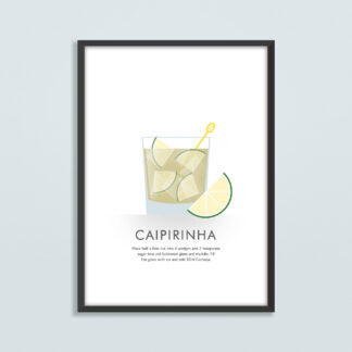 Caipirinha Cocktail Illustration