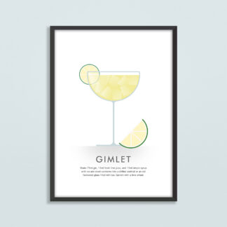 Gimlet Cocktail Illustration