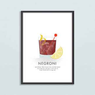 Negroni Cocktail Illustration