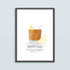 Rusty Nail Cocktail Illustration