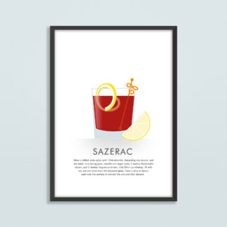 Sazerac Cocktail Illustration