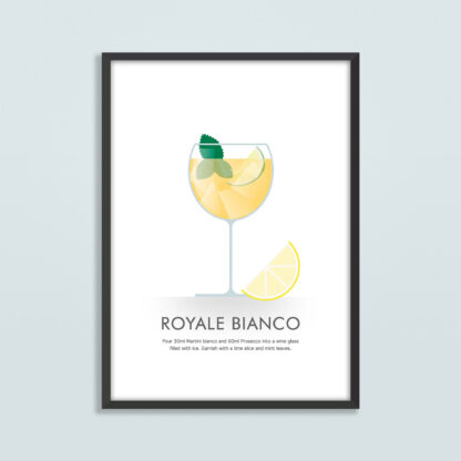 Royale Bianco Cocktail Illustration