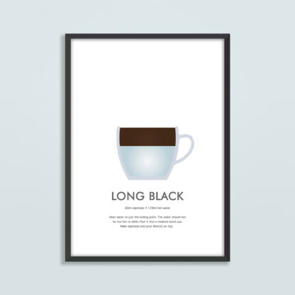 Long Black Coffee Illustration