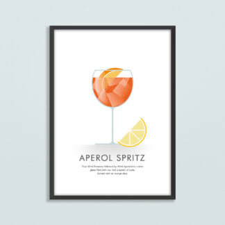 Aperol Spritz Cocktail Illustration