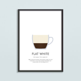 Flat White Coffee Illustration