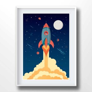 Space Rocket Illustration