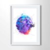 Death Star Watercolor Illustration