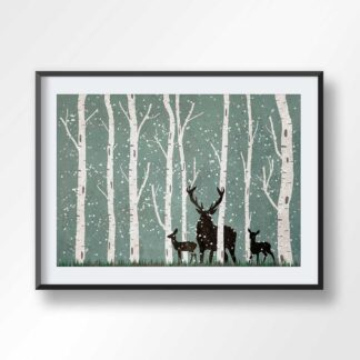 Deer Family Illustration
