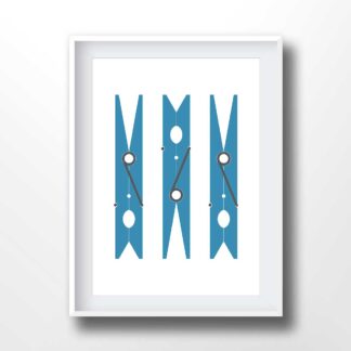 Blue Clothespins