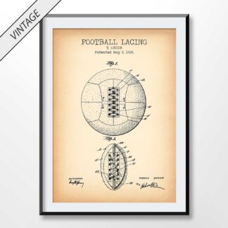 vintage footbal patent poster