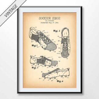 vintage soccer patent poster