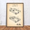 vintage lunch box patent poster