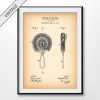 vintage bar strainer patent poster