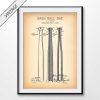 Vintage baseball bat patent poster