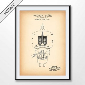 vintage vacuum tube patent poster