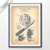 vintage poster of fishing reel patent