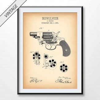 vintage Revolver patent poster