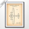 vintage Bombing Airplane patent poster
