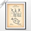 vintage poster showing flask patent