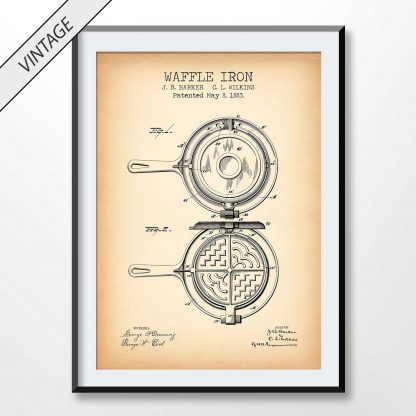 vintage Waffle Iron patent poster