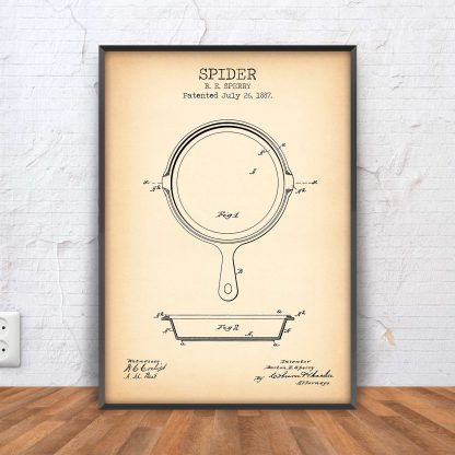 vintage spider patent poster