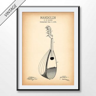 vintage Mandolin patent poster