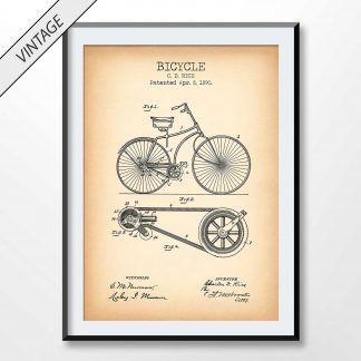 vintage Bicycle patent poster