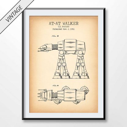 vintage AT-AT Walker patent poster
