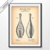 vintage Bowling Pin patent poster