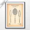 vintage Tennis Racket patent poster